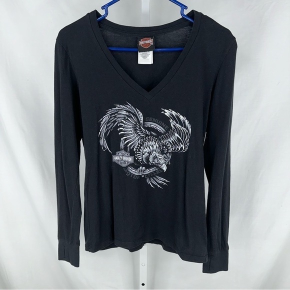 Harley-Davidson Tops - Harley Davidson Women’s Black Long Sleeve Shirt Worth Kansas City Size M